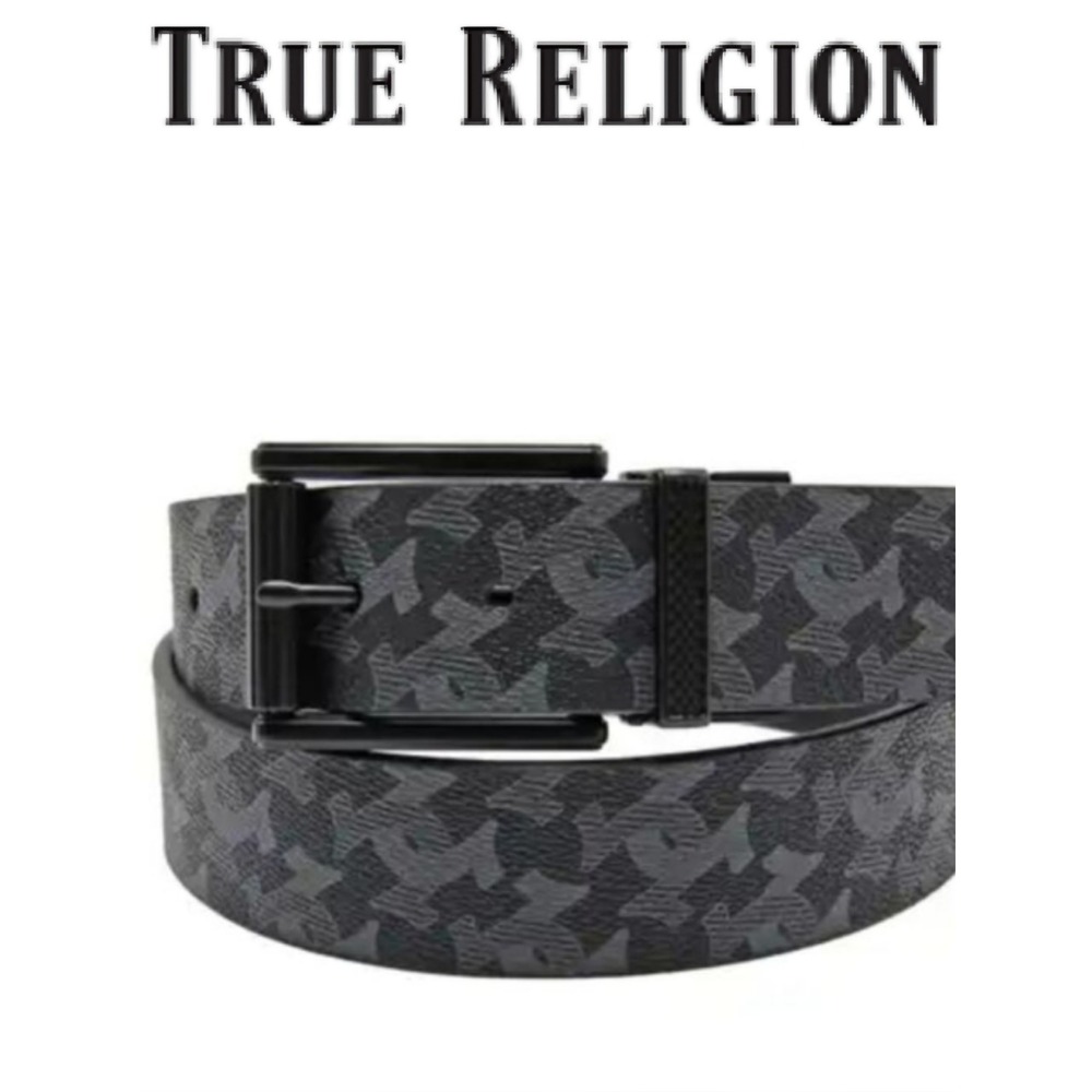 True Religion Braun Reversible Horseshoe Printed Belt